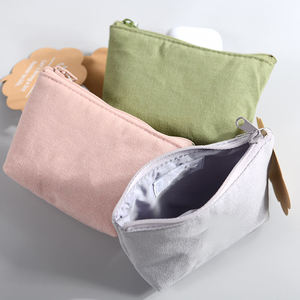 Bolsa de Maquillaje de Yute de Alta Calidad con Cierre, Bolsa de Almacenamiento de Maquillaje Natural para Mujer - Product Image 3