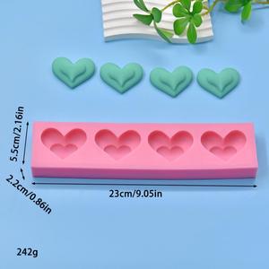 Love Macaron Peach Heart Eraser Candle Soap Cake Biscuit Brickearth <b>Baking</b> Candle <b>Silicone</b> Mold - Product Image 2