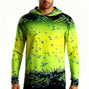Camiseta de Pesca Unisex de Manga Larga con Estampado por Transferencia de Calor UPF 50, 100% Poliéster, Transpirable, para Deportes al Aire Libre - Product Image 2