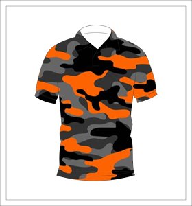 Mens <b>Orange</b> Camouflage <b>Polo</b> Shirt Casual Short Sleeve Printed Golf Shirt Summer Breathable Lightweight Fashion <b>Polo</b> Top - Product Image 4