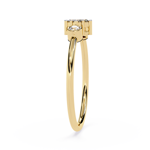 แหวนเพชรทรงกลมดีไซน์คลาสสิกสำหรับผู้หญิง ทองคำแท้ 14k เหมาะสำหรับเป็นของขวัญ งานหมั้น วันครบรอบแต่งงาน - Product Image 4