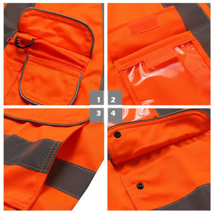 <b>Reflective</b> Vest Safety Vest <b>Jacket</b> Security Construction High Visibility Work Vest Safety <b>Reflective</b> - Product Image 5