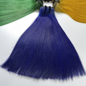 Grandes extensions de cheveux humains bruts vietnamiens en stock de haute qualité attachés à la main prêts à être expédiés Paquets de style vague naturelle Prix de gros - Product Image 4