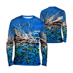 Servicio OEM, Camiseta de Pesca para Hombre con Logotipo Personalizado, 100% Poliéster, Ligera, Transpirable, Precio Económico, Venta al Por Mayor - Product Image 4
