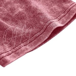 Camiseta de hombre personalizada oversize con efecto lavado y desgastado, estilo streetwear hip hop, corte holgado, bajo deshilachado, grunge, manga corta, para verano - Product Image 3