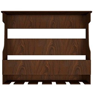 Walnut Wood Luxury 20-Bottle Wine Cabinet - Handcrafted Wholesale Storage - Product Image 4