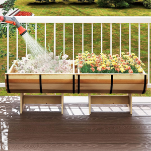 Factory Wholesale Natural Acacia Wood <b>Planter</b> <b>Box</b> with Legs Outdoor Indoor Plant Pot Good Price from Vietnam B2B - Product Image 4