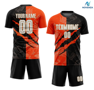 เสื้อฟุตบอลแบบครึ่งแขนลายกราฟฟิตีสีน้ำเงินรอยัลแบบซับลิเมชั่น - Product Image 5