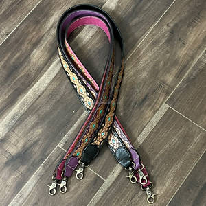 Genuine Full Tooled Cow Leather Straps <b>Camera</b> Bag Strap Unisex High Quality Genuine Leather Replacement Purse Strap Belt - Product Image 4