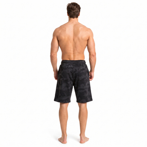 <b>Men's</b> Camouflage Print Drawstring Waist <b>Bermuda</b> <b>Shorts</b> Casual Breathable Knitted Sweat <b>Shorts</b> with Pocket <b>Men</b> Baggy Sweat <b>Shorts</b> - Product Image 2