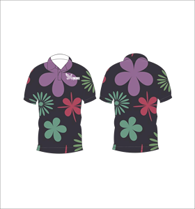 เสื้อโปโลฮาวายลายดอกไม้แบบกำหนดเอง เสื้อโปโลพิมพ์ลายสำหรับกอล์ฟ แขนสั้น เสื้อผ้ากีฬาทีมลำลอง - Product Image 1