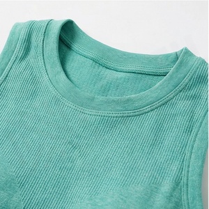 Solid Customized Color Womens Yoga Set Latest Design Gym Fitness Activewear Wholesale Workout Clothing <b>Low</b> MOQ Style - Product Image 4