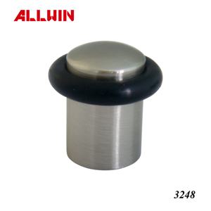 Butée de porte cylindrique convexe murale de style moderne en acier inoxydable moulé sous pression 16x34mm pour usage hôtelier - Product Image 3