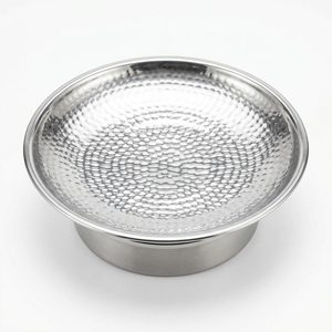 Handmade SS304 Mirror Steel Buffet <b>Riser</b> 35 cm Food Safe Chakra Turning Tableware for Home Decor Hotels Weddings - Product Image 1