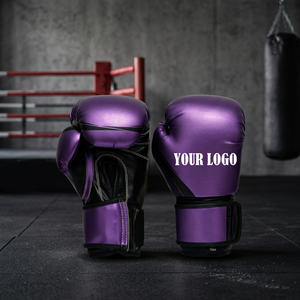 Nuevo Modelo, Guantes de Boxeo Profesionales Ligeros de Cuero Genuino de Buena Calidad, Personalizables, con Cierre de Gancho y Bucle para Entrenamiento - Product Image 5
