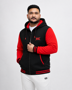 เสื้อฮู้ดดี้ MMA แบบสั่งทำพิเศษ พรีเมียม เนื้อผ้าหนา 350 กรัม ผ้าฟลีซ ผสมคอตตอนและโพลีเอสเตอร์ สำหรับผู้ชาย ซิปยาวเต็มตัว เหมาะสำหรับการฝึกซ้อมนักสู้ รับผลิตแบบ OEM และติดฉลากส่วนตัว - Product Image 2