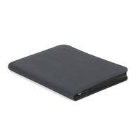 Portafolio multifuncional de PU suave, estuche para documentos con múltiples bolsillos, organizador de bloc de notas para oficina, uso diario.
