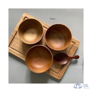 [HIGH QUALITY] | Wooden <b>Bowl</b> Durable Eco Friendly Wooden <b>Snack</b> <b>Bowl</b> For Noodle Cereal Mixing <b>Bowl</b> Restaurant Supply from Vietnam - Product Image 1