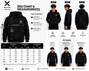 Sweat-shirts en coton 100% personnalisés pour hommes X Sports City, ajustables avec œillets métalliques, poche kangourou, poignets et ourlet côtelés, cordon de serrage durable - Product Image 6