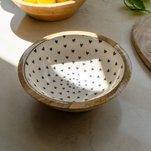 Juego de Dos Tazones de Madera Esmaltada, Ecológicos, Hechos a Mano, para Ensaladas, Plato para Servir, Tamaño Personalizado, para Fiestas, Hechos en India - Product Image 1