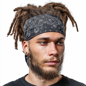 100% Cotton Bandana <b>Head</b> Scarf Lightweight Bandana Scarf <b>Head</b> <b>Wrap</b> Scarf Men Paisley High Quality 100% Cotton Bandana - Product Image 4