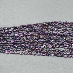 N.N.Exports Perlas de Agua Dulce Naturales de 4mm 5mm 6mm, Color Morado, Rosa y Azul, Forma Irregular, Cuentas Decorativas Perfectas para la Fabricación de Joyería - Product Image 4