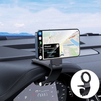 Support de téléphone universel pour voiture rotatif à 360 degrés, support de téléphone multifonctionnel pour tableau de bord avec clip pour tous les smartphones
