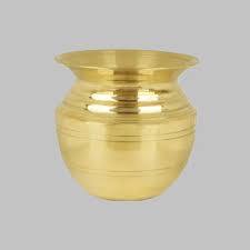 Traditional Brass Pooja Kalash Pot for Home Temple Ritual Decor - Product Image 2