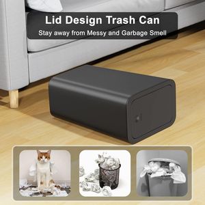 3 Pack 10 Liter Small Trash Can <b>with</b> <b>Lid</b> 2.6 Gallon Slim Garbage <b>Bin</b> Waste Basket for Bathroom Kitchen Bedroom Living Room - Product Image 5