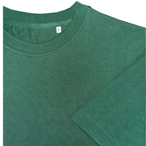 เสื้อยืดลำลองผู้ชายทรงปกติ สีเขียว ผ้าฝ้ายเจอร์ซีย์ คอกลม แขนสั้น พิมพ์ลายตัวอักษรวินเทจ โลโก้หลัก - Product Image 4
