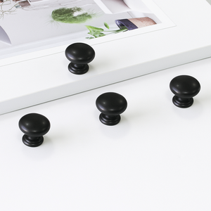 Long-lasting Zinc Alloy <b>Hardwares</b> Materials Round Cabinet Knob Matte Black Modern Drawer Handle for <b>Kitchen</b> Bathroom Dining Room - Product Image 3