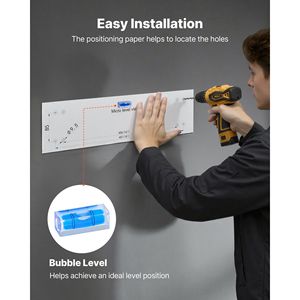 Scaffalatura a 2 livelli in acciaio resistente per garage, montaggio a parete, 2 x 4 piedi (24 x 48 pollici) per ripiano, 24 ganci, design a sospensione - Product Image 5