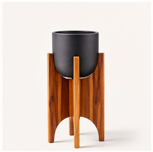 Latest Style Wooden Plant Stand Eco-Friendly Acacia Wood Floor <b>Holder</b> for Indoor <b>Pots</b> Flower Stand for Living Room & Balcony - Product Image 2