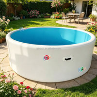Piscine gonflable ronde, piscine gonflable en PVC durable pour adultes et enfants, utilisation en extérieur