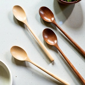 Cucharas de Madera para Servir, Diseño Industrial Art Deco Ecológico, Cucharón para Cena, Cubertería para Cocina y Comedor - Product Image 3