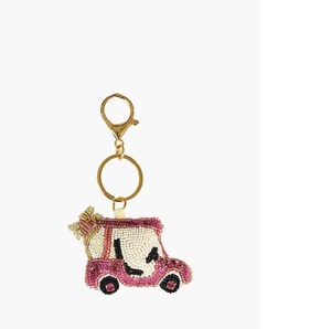 Handmade Seed Beads Keychain With Detailed Beaded Embroidery Stylish Seed Bead Embroidery Keychain For Fashion <b>Accessories</b> - Product Image 1