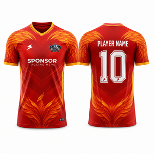 Maillot de football personnalisé de haute qualité en polyester interlock premium, flexible, séchage rapide, respirant, doux, pour une performance sportive optimale - Product Image 1