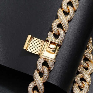 Collar de Lujo para Hombre, Chapado en Plata, Plata de Ley 925, con Diamantes VVS1 y Moissanita, Cadena de Eslabones, Estilo Hip Hop, Regalo de Boda, para Fiestas - Product Image 4
