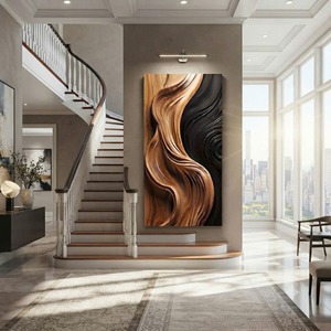 Organic Modern Wood Wall Art Abstract Wood Sculpture Japandi Wall Decor Minimalist Wooden Relief Art Contemporary Wall Hanging - Product Image 1