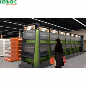 Estanterías de Acero Negras para Supermercados, Góndolas de Exhibición para Tiendas de Abarrotes - Product Image 2