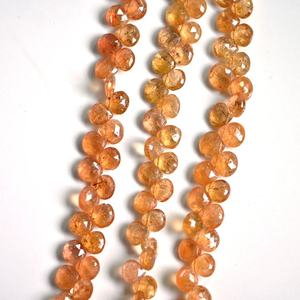 100% arrivée naturelle topaze impériale perles en forme de coeur à facettes coupe perle topaze impériale pour la fabrication de bijoux - Product Image 2