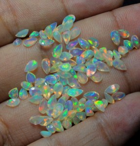 Opale naturelle d'Éthiopie Welo, taille poire, 3x5 mm, pierre précieuse facettée, en vrac, vente en gros, pour le bricolage - Product Image 4