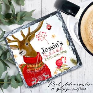 <b>Christmas</b> Cartoon Deer Design Porcelain Coffee Mug Personalized Name Dishwasher Microwave Safe <b>Gift</b> <b>Box</b> Packaging for Holiday - Product Image 3