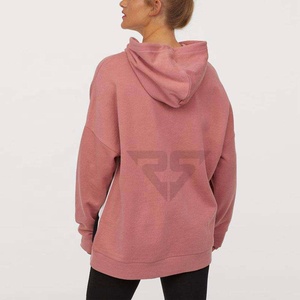 Venta al por mayor personalizado Logotipo de gran tamaño de lana de algodón sudaderas con capucha de las mujeres en blanco liso de tres tonos sudaderas con capucha - Product Image 2