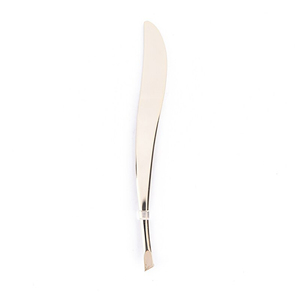 Pince à épiler professionnelle pour femmes, couleur or 24 carats, en acier inoxydable, outils de maquillage et de beauté, 1 pièce - Product Image 2