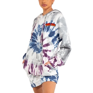 Sweat à capuche épais à épaules tombantes pour femmes 400 GSMCustomized In Different Color Oversized Women Long Hoodie With Pocket - Product Image 1