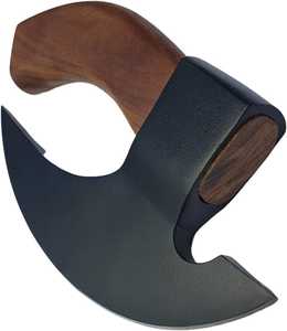 Couteau à pizza artisanal en acier à haute teneur en carbone, style médiéval, avec étui en cuir fin et manche en bois de rose, pour la découpe de pizzas, DIY - Product Image 5