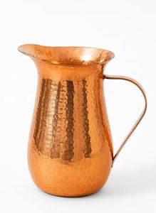 Copper jug set for premium nature inspired hosting water serving metal set with glasses durable reusable kitchen dining - Product Image 2