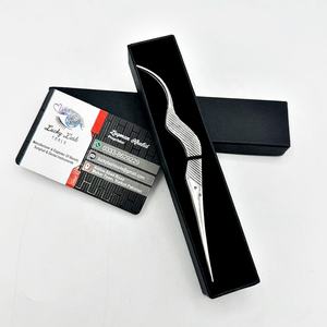 Pince à cils en acier inoxydable personnalisée, outil d'application de cils pointus avec logo personnalisé, haute qualité pour l'application de faux cils - Product Image 5