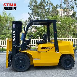 העליון סטמה מותג גדול 5 טון 6ton מלגזה סולר משאית הרמת גובה 3000 מ "מ עד 6500 מ" מ למכירה בניית מזלג בנייה - Product Image 1